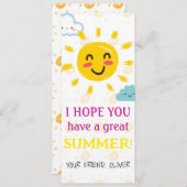 Editierbar Letzter Schultag, Sommer Grußkarte Feiertagskarte (Vorne/Hinten)