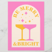 Editierbar, lustig mit leuchtenden Farben Weihnach Menükarte (Vorderseite)