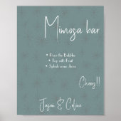 Editierbar Mimosa Bar Sign Printable Poster (Vorne)