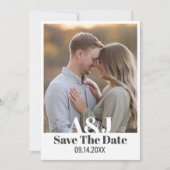 Editierbar Modern kühl Save the Date mit großem Fo (Vorderseite)