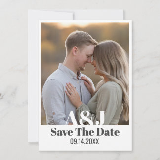 Editierbar Modern kühl Save the Date mit großem Fo