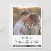 Editierbar Modern kühl Save the Date mit großem Fo (Vorderseite)