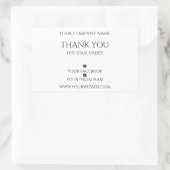 Editierbar, modern, vielen Dank für Ihre Bestellun Rechteckiger Aufkleber (Tasche)