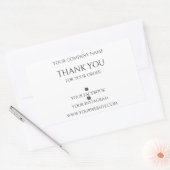 Editierbar, modern, vielen Dank für Ihre Bestellun Rechteckiger Aufkleber (Umschlag)