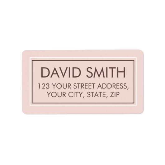 Editierbar Moderne minimale Rücksendeadresse Adressaufkleber (Vorne)