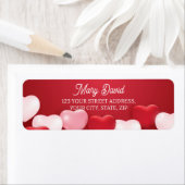 Editierbar Modernes, minimales Rotes Adressetikett (Insitu)