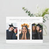 Editierbar Multi Foto High School Abschluss Ankündigung (Stehend Vorderseite)