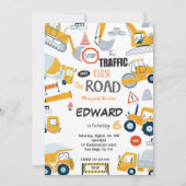 Editierbar Nah die Straßenbaueinladung Einladung (Vorderseite)