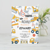 Editierbar Nah die Straßenbaueinladung Einladung (Stehend Vorderseite)