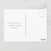 Editierbar Retro-moderne Monogram Light Blue & Bla Postkarte (Rückseite)