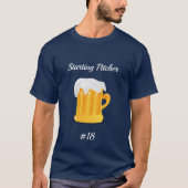 Editierbar Starting Pitcher Beer T-Shirt (Vorderseite)