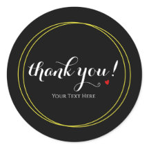 Editierbar Thankyou Simple White Script Black