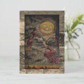 Editierbar Vintag Halloween Funny Feiertagskarte (Stehend Vorderseite)