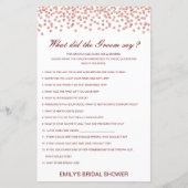 Editierbar, was der Groom gesagt hat (Vorderseite)