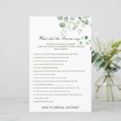 Editierbar, was der Groom gesagt hat (Stehend Vorderseite)