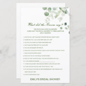 Editierbar, was der Groom gesagt hat (Vorne/Hinten)