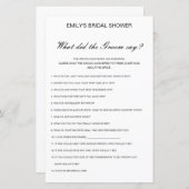 Editierbar, was der Groom gesagt hat (Vorne/Hinten)