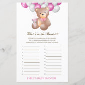 Editierbar Was ist im Basket Baby Shower Game? (Vorderseite)