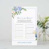 Editierbar Was ist im Basket Baby Shower Game? (Stehend Vorderseite)