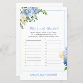 Editierbar Was ist im Basket Baby Shower Game? (Vorne/Hinten)