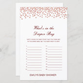 Editierbar Was ist im Windelbeutel Baby Shower Gam (Vorne/Hinten)