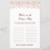 Editierbar Was ist im Windelbeutel Baby Shower Gam (Vorderseite)