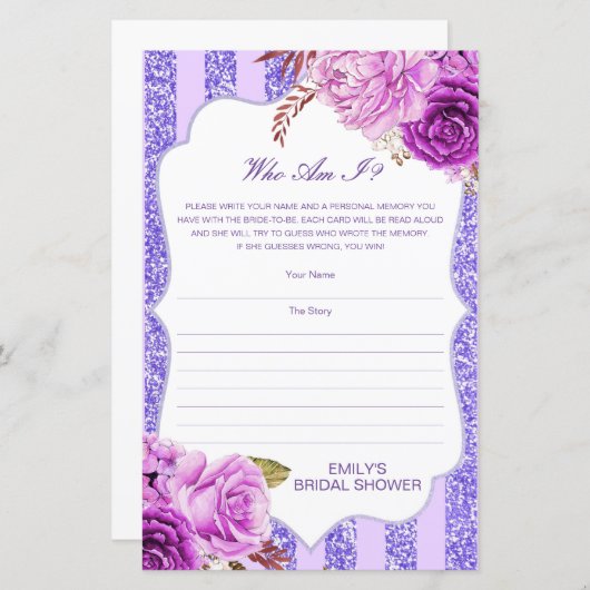 Editierbar, wer ich bin, Memory Lane Brautparty (Vorne/Hinten)