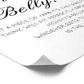 Editierbar, wie groß das Bauchspiel von Mommy ist Poster (Ecke)