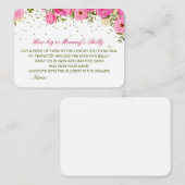 Editierbar Wie groß ist Mommys Bauchkarte? Begleitkarte (Vorne/Hinten)