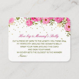Editierbar Wie groß ist Mommys Bauchkarte? Begleitkarte