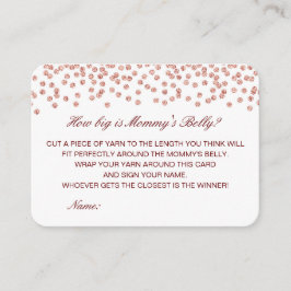 Editierbar Wie groß ist Mommys Bauchkarte? Begleitkarte