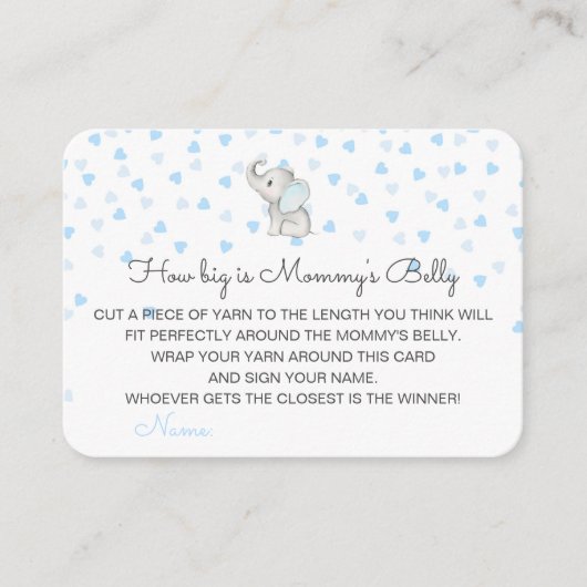 Editierbar Wie groß ist Mommys Bauchkarte? Begleitkarte (Vorderseite)