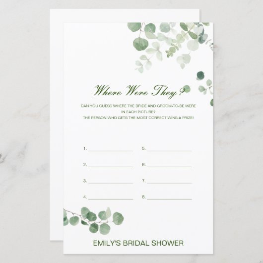 Editierbar Wo waren sie Brautparty Game