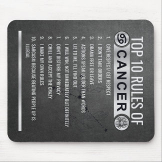 Editierbare 12 Zodiac-Zeichen - Top 10 Regeln Maus Mousepad