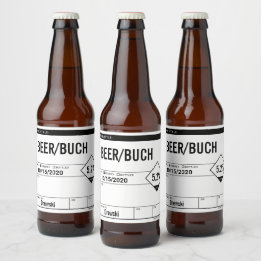 Editierbare Aufkleber für das Generikale Bierflasc