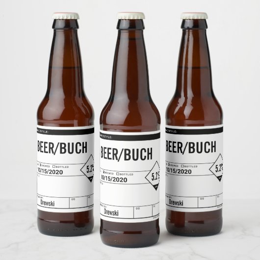 Editierbare Aufkleber für das Generikale Bierflasc (Flaschen)