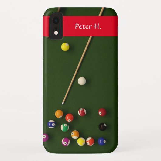 Editierbare Billiard-Tabelle Case-Mate iPhone Hülle (Rückseite)