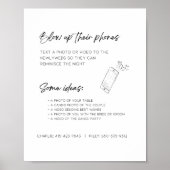 Editierbare Blasen ihre Telefone Hochzeit Foto-Sig Poster (Vorne)