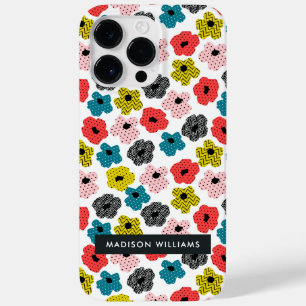 Editierbare Blume für Inschriften Minimalistischer Case-Mate iPhone 14 Pro Max Hülle