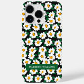 Editierbare Blume für Inschriften Minimalistischer Case-Mate iPhone Hülle (Rückseite)