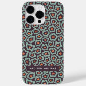 Editierbare Blume für Inschriften Minimalistischer Case-Mate iPhone Hülle (Rückseite)