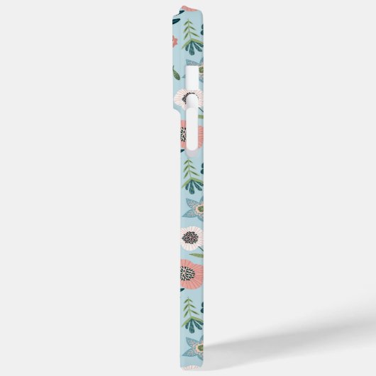 Editierbare Blume für Inschriften Minimalistischer Case-Mate iPhone Hülle (Rückseite / Links)