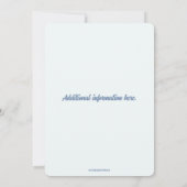 Editierbare Blume und blaue Schmetterlinge Einladung (Rückseite)