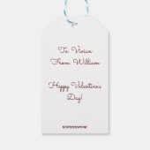 Editierbare Blume und Cup mit Goldenen Rim Teebeut Geschenkanhänger (Rückseite)