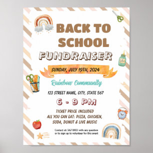 Editierbare Boho Regenbogenschablone Poster