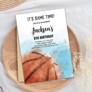 Editierbare Boys Slam Dunk Sports Party Card Einladung
