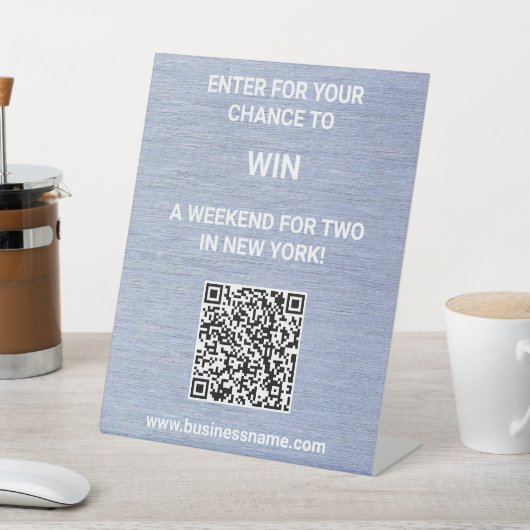 Editierbare Brushmetall-Eingabe für QR-Code Sockelschild (In SItu)