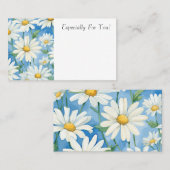 Editierbare Daisy Blume Shop Bouquet Message Card Visitenkarte (Vorne/Hinten)