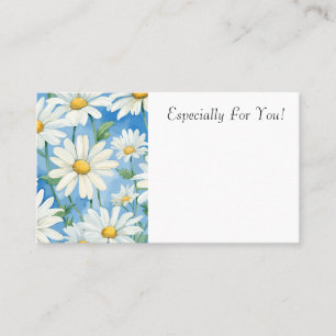 Editierbare Daisy Blume Shop Bouquet Message Card Visitenkarte