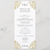 *EDITIERBARE DESIGNFARBE Nadine Hochzeitsprogramm- Programm (Vorderseite)